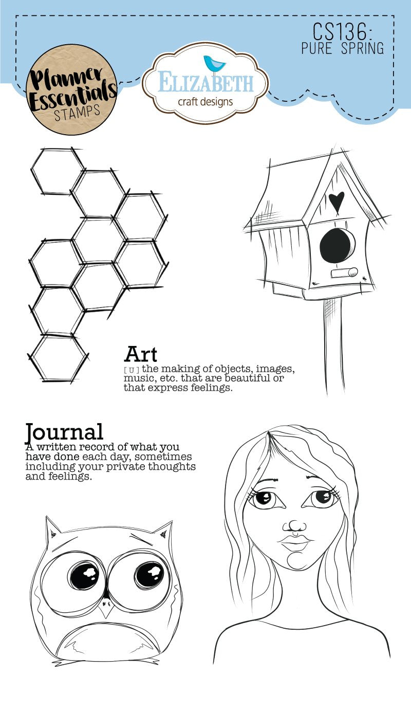 Elizabeth Craft Designs Clear Stamp Set - Textures, CS365