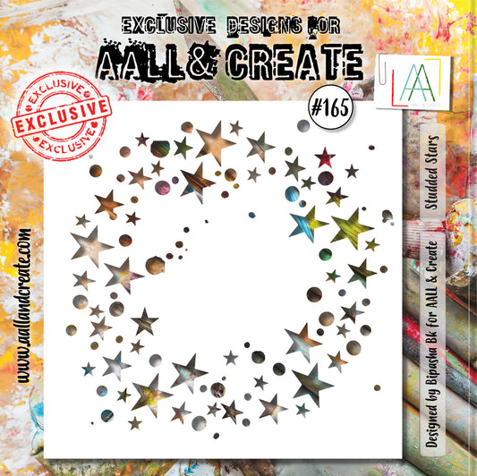 AALL & Create - 6x6 Stencil - #165 Studded Stars