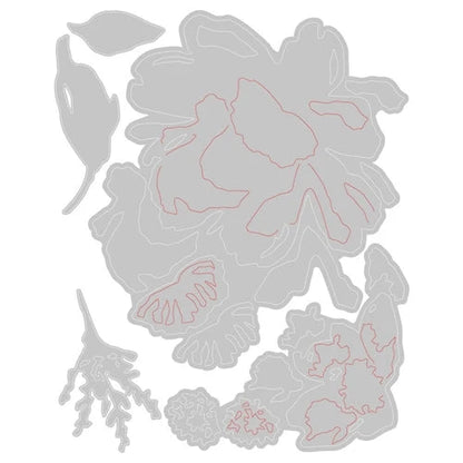 Tim Holtz Sizzix BRUSHSTROKE FLOWERS 3 Thinlits Dies 665360