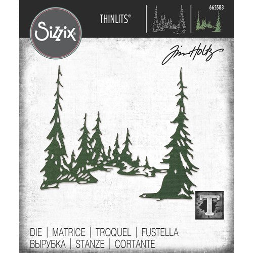 Sizzix Tim Holtz Tall Pines Trees Thinlets Die Cuts 665583