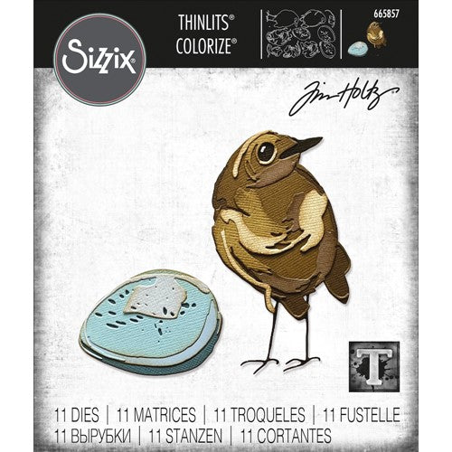 Sizzix Tim Holtz Bird and Egg  Thinlets Die Cuts 665857