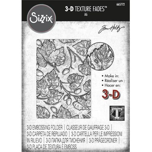 Sizzix Tim Holtz 3d Texture Fades Acorns 3D Embossing Folder 665772