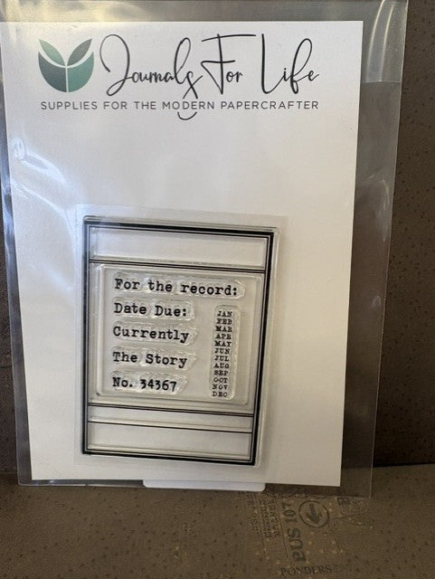 Journals for Life Clear Stamp For the Record