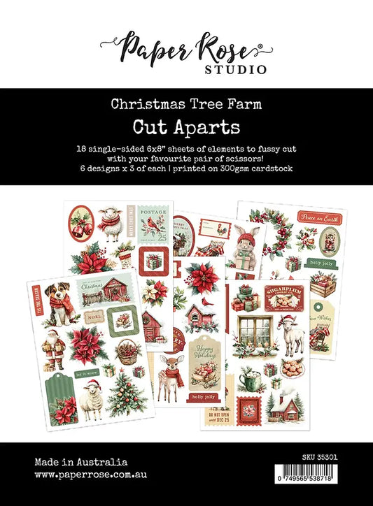 Paper Rose Studio Christmas Tree Farm Embossed Die cuts