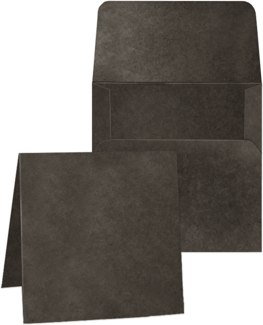 Graphic 45 Cardstock Black Square 5.25 X 5.25 With Envelopes
