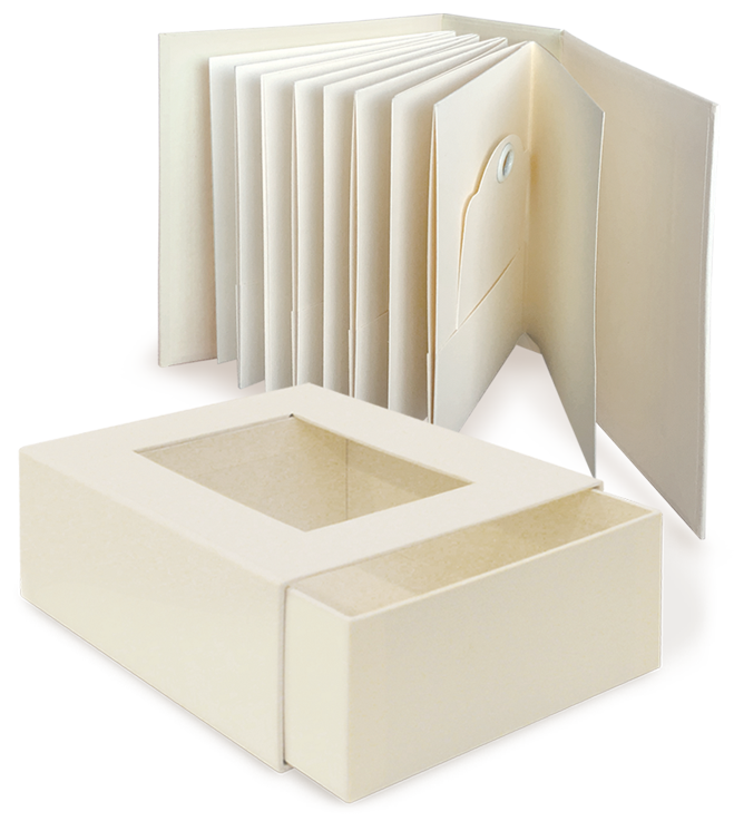 Graphic 45 ATC Album with Matchbook Box 4.75" x 5.5" x 2.5" - Ivory - 4503028
