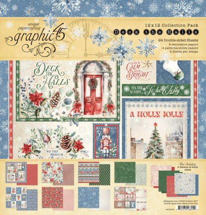 Graphic 45 Deck The Halls 12X12 Collection Pack
