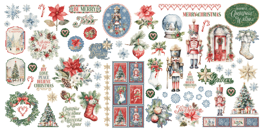 Graphic 45 Deck The Halls Ephemera Assortment