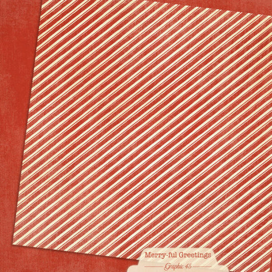 Candy Cane Red Patterns & Solids 12×12 Paper