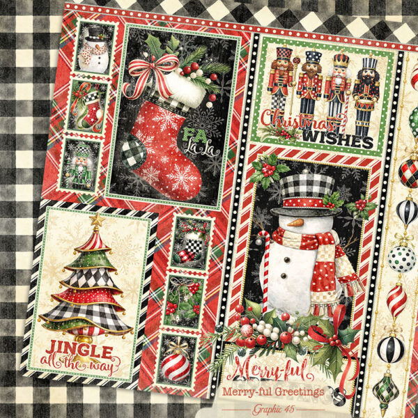 Merry-ful Greetings Signature Cut-apart 12×12 Paper