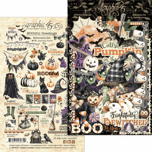 BOOtiful Greetings Ephemera Set