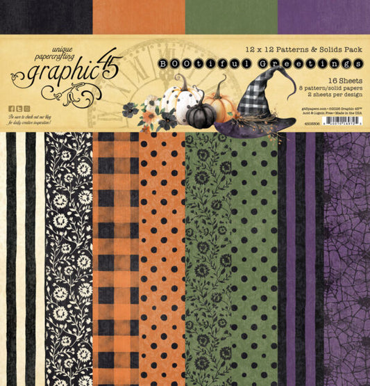 BOOtiful Greetings 12×12 Patterns & Solids Pack