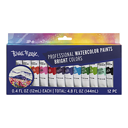Brea Reese Professional Watercolor Pans - Bright Colors 4.8 fl oz
