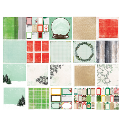 Simple Stories Mistletoes & Memories 12x12 Starters Paper Pack