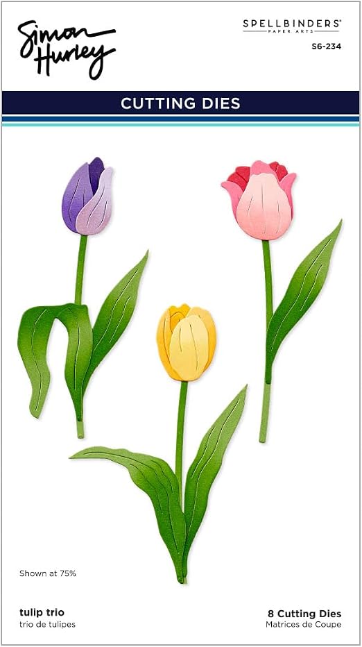 Spellbinders S6-234 Tulip Trio Etched Dies