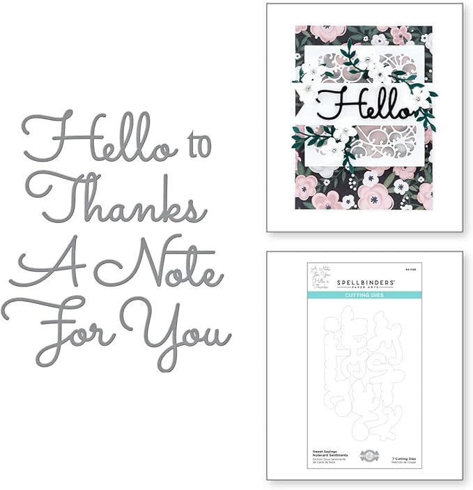 Spellbinders Sweet Sayings Note Card Die Cuts S41148