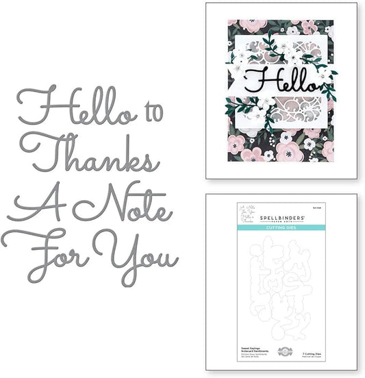 Spellbinders Sweet Sayings Note Card Die Cuts S41148