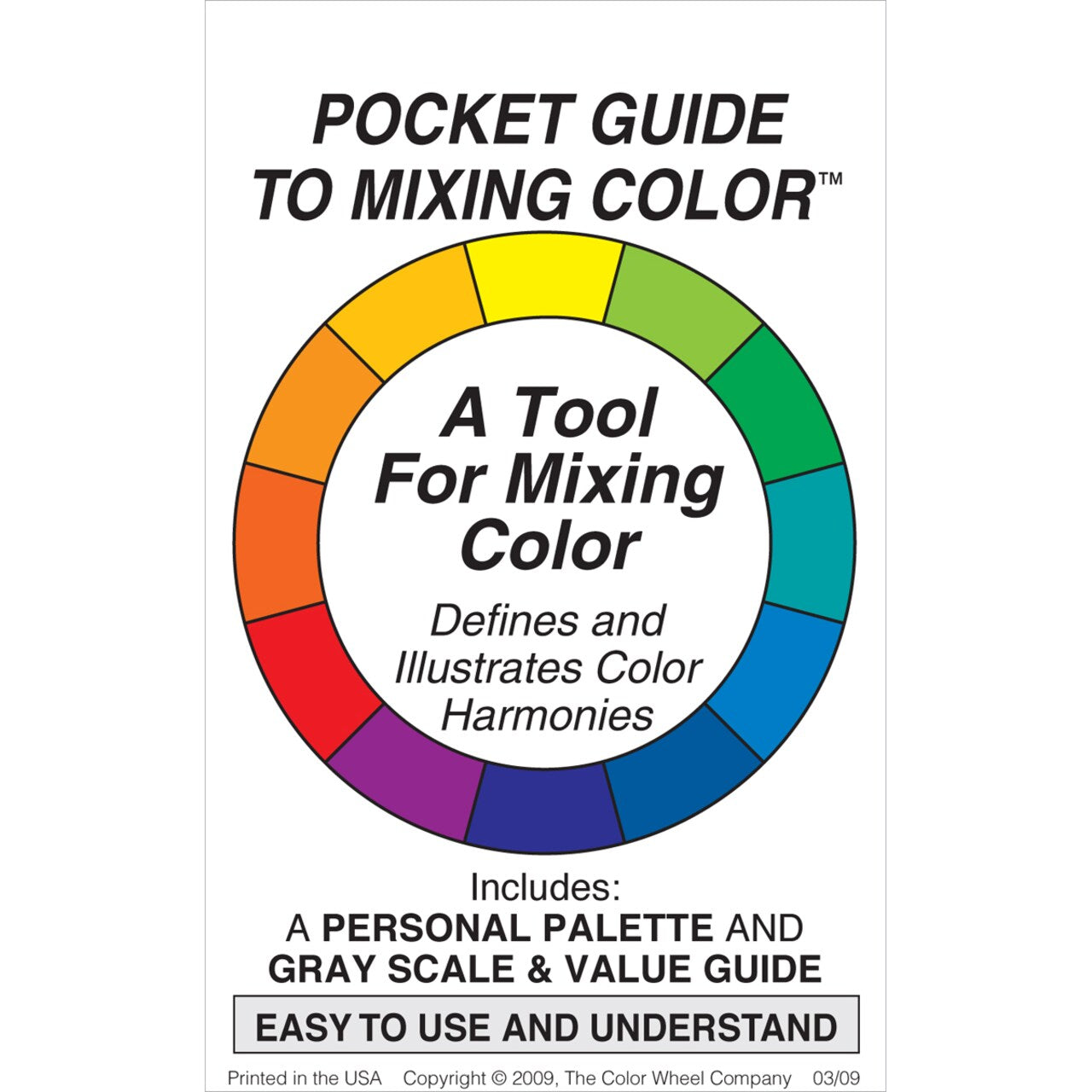The Color Wheel Company  Pocket Guide Color Wheel Tool for Mixing Colors Color Wheel