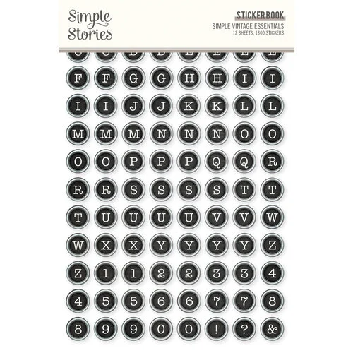 SIMPLE VINTAGE ESSENTIALS - LETTERS & LABELS STICKER BOOK