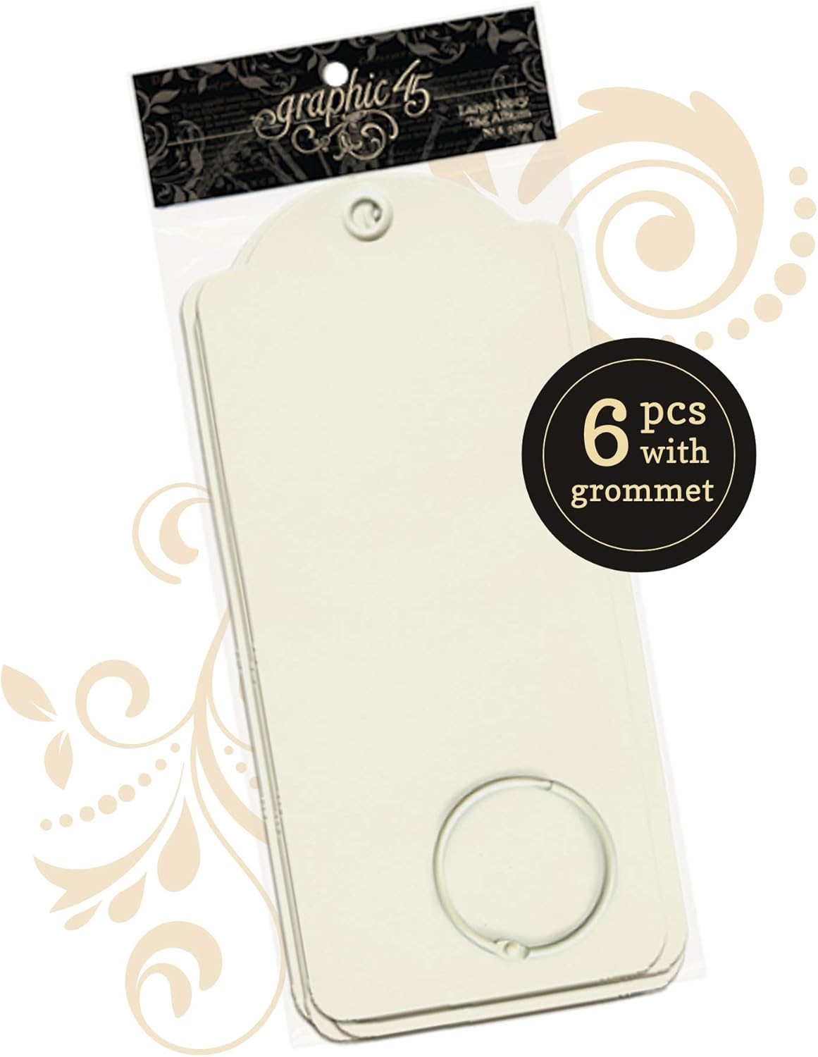 Graphic 45 Staples Large Tag Albums Ivory