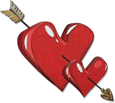 Sizzix Tim Holtz Lovestruck Hearts Thinlets Die Cuts 665852