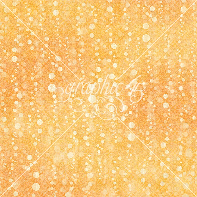 Graphic 45 Seas The Day Sunshine Yellow Pattern & Solid Sheet