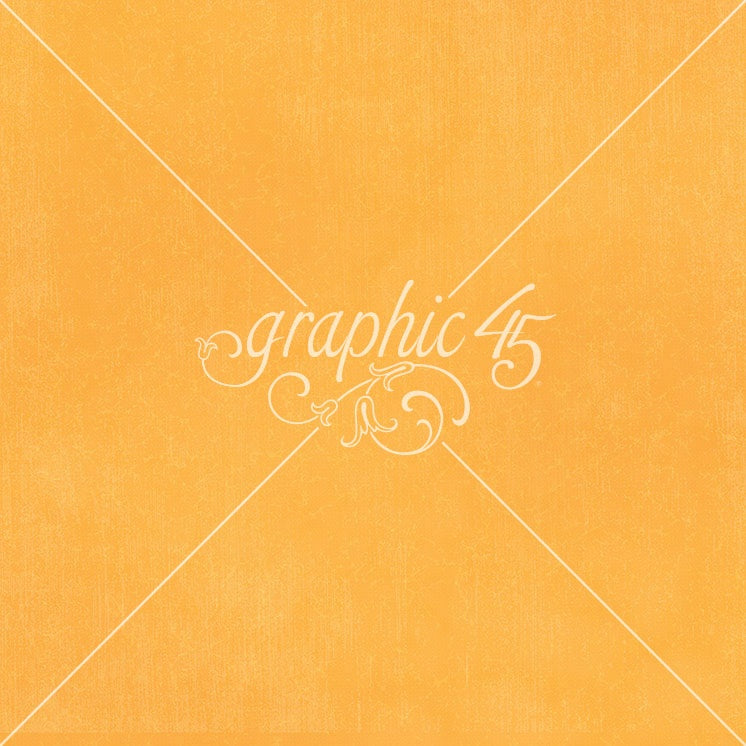 Graphic 45 Seas The Day Sunshine Yellow Pattern & Solid Sheet