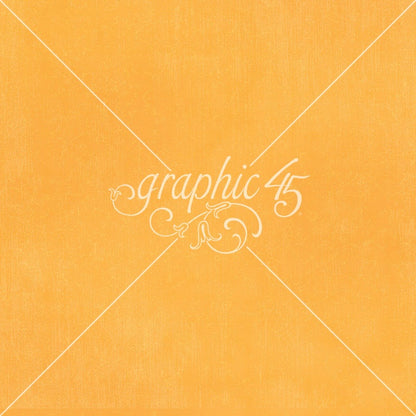 Graphic 45 Seas The Day Sunshine Yellow Pattern & Solid Sheet