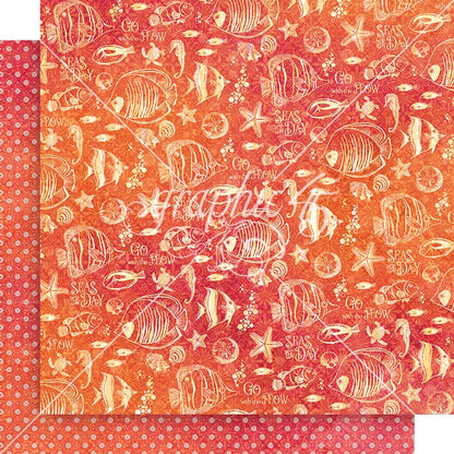 Graphic 45 Seas The Day Hugs And Fishes Sheet