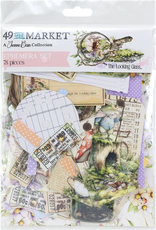 49 And Market  Looking Glass Ephemera 78 Piece Set
