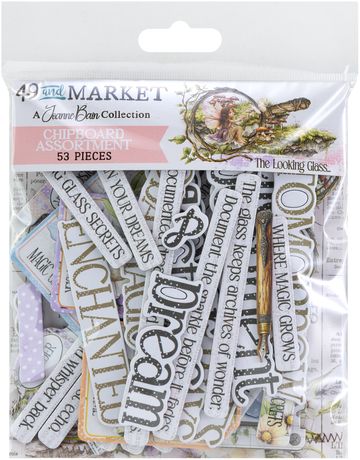 49 And Market The Looking Glass Chipboard Assortment   53 Pieces