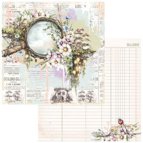 49 And Market  LOOKING GLASS CARDSTOCK- The Looking Glass - 12x12-  JLG-34875