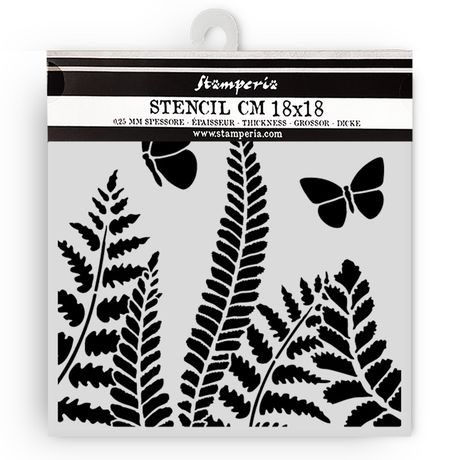 **PRE-ORDER ONLY**  Stamperia Stencil 7X7 - Daisy Art Fern