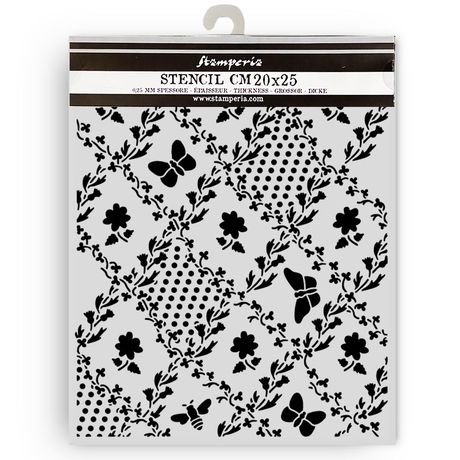 **PRE-ORDER ONLY**  Stamperia Stencil 7.87X9.84 - Daisy Art Texture Butterfly And Daisy