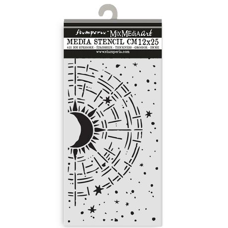 **PRE-ORDER ONLY**  Stamperia Stencil 4.72X9.84 - Secret Diary Cosmic Compass