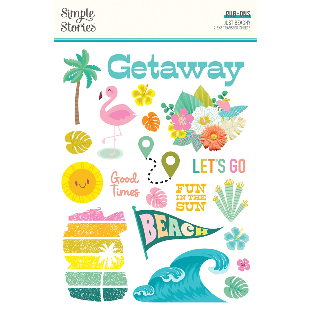Simple Stories - Just Beachy Collection - Rub Ons