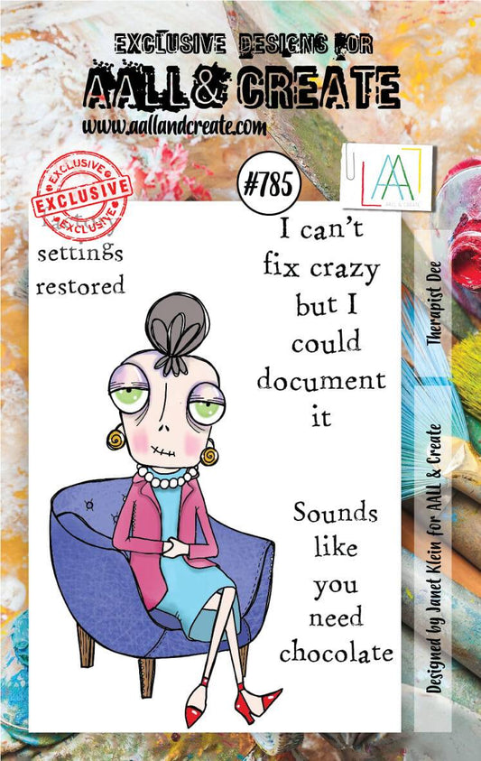 #785 - A7 Clear Stamp Set - Therapist Dee