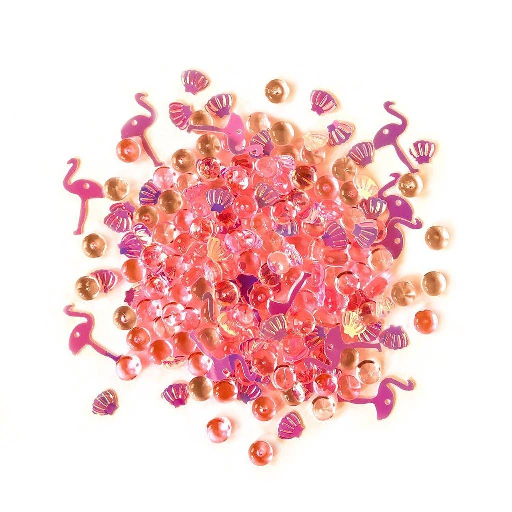 Buttons Galore & More - Pretty Flamingo -  Shimmerz Craft Embellishment