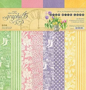 Graphic 45 Grow With Love 12X12 Patterns & Solids