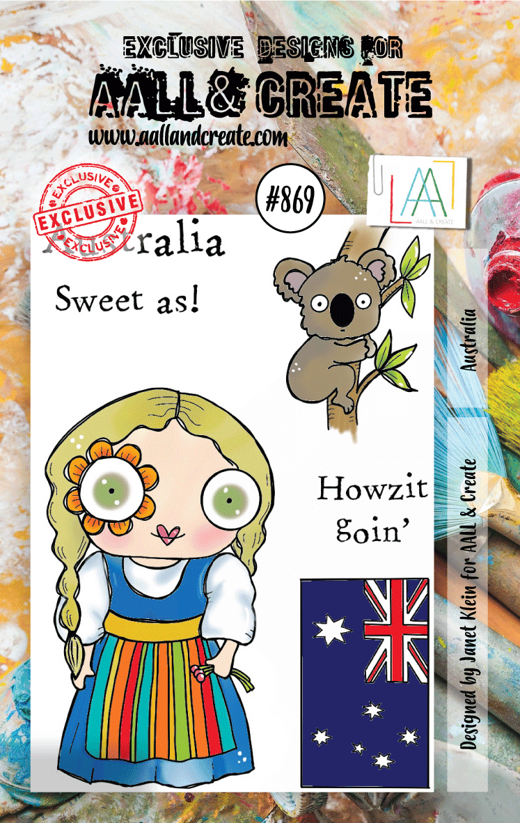 #869 - A7 Clear Stamp Set - Australia