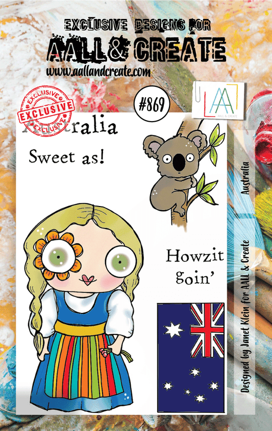 #869 - A7 Clear Stamp Set - Australia
