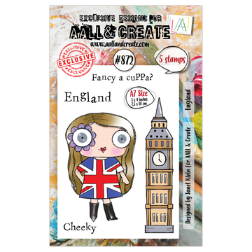 Aall & Create , #872 - A7 Clear Stamp Set - England