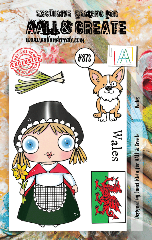 #873 - A7 Clear Stamp Set - Wales