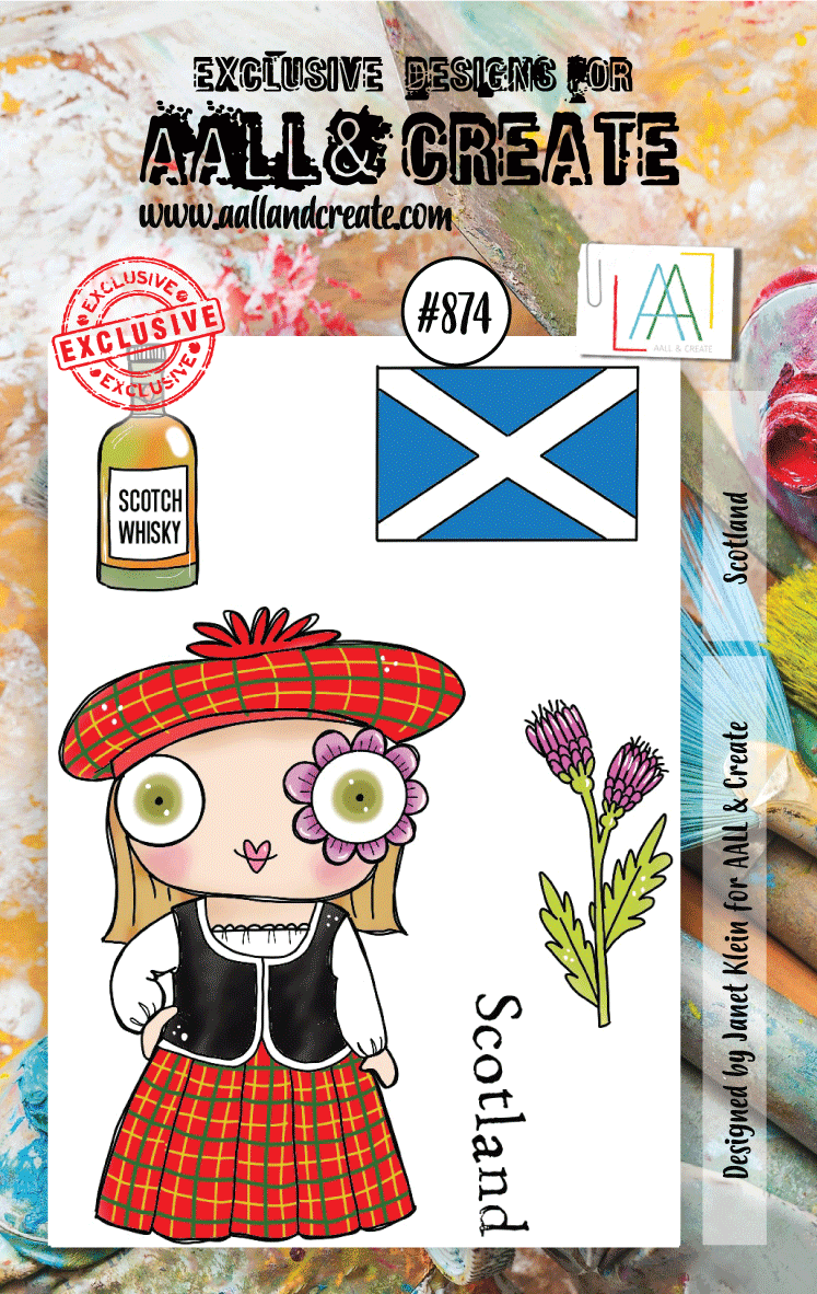 #874 - A7 Clear Stamp Set - Scotland