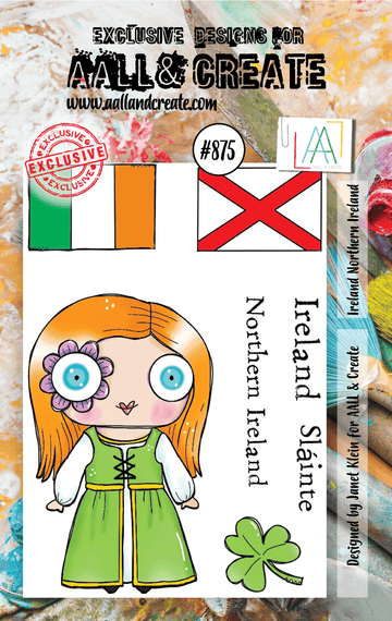 Aall & Create , #875 - A7 Clear Stamp Set - Ireland Northern Ireland