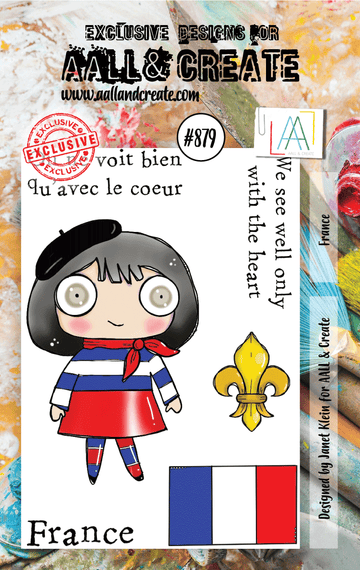 Aall & Create , #879 - A7 Clear Stamp Set - France