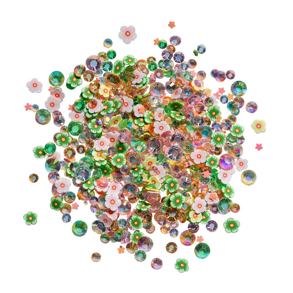 Buttons Galore & More - Spring Florals Mix Upz Embellishment Mix