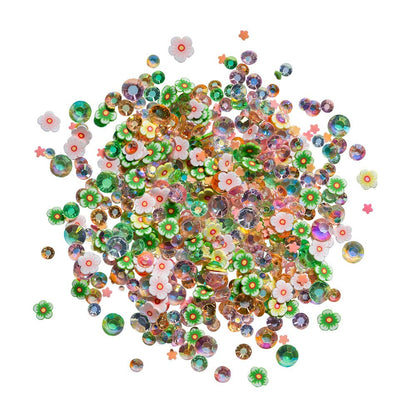 Buttons Galore & More - Spring Florals Mix Upz Embellishment Mix