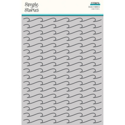 Simple Stories, Beach Waves 6 x 8 stencil