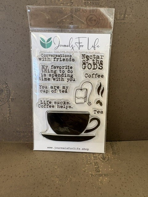 Journals for Life Clear Stamp Coffee Tea Cup